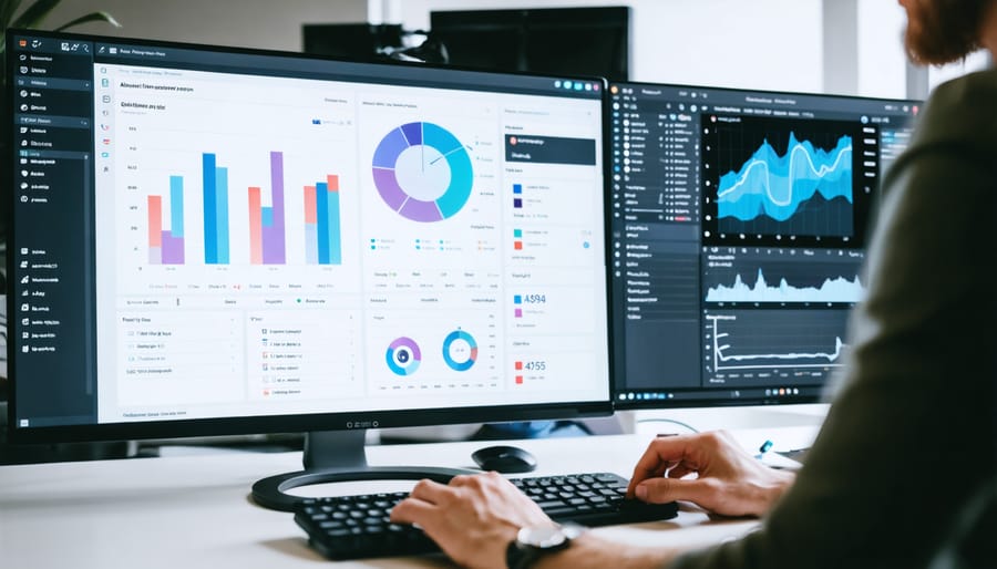 Web designer using professional design tools and software