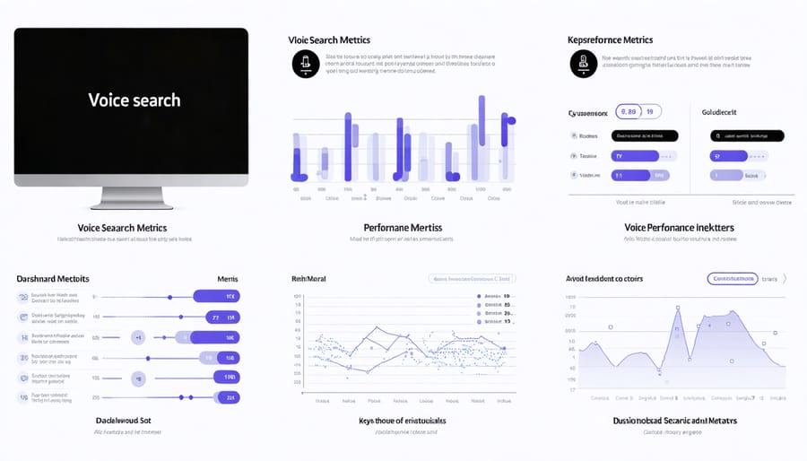 Visual representation of voice search analytics and performance metrics