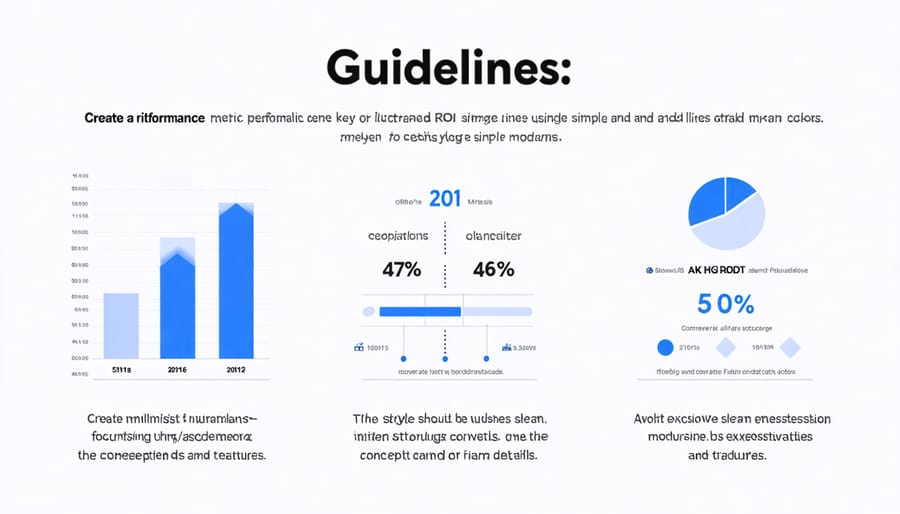 Visual representation of AI engagement metrics including conversion rates, response times, and ROI figures