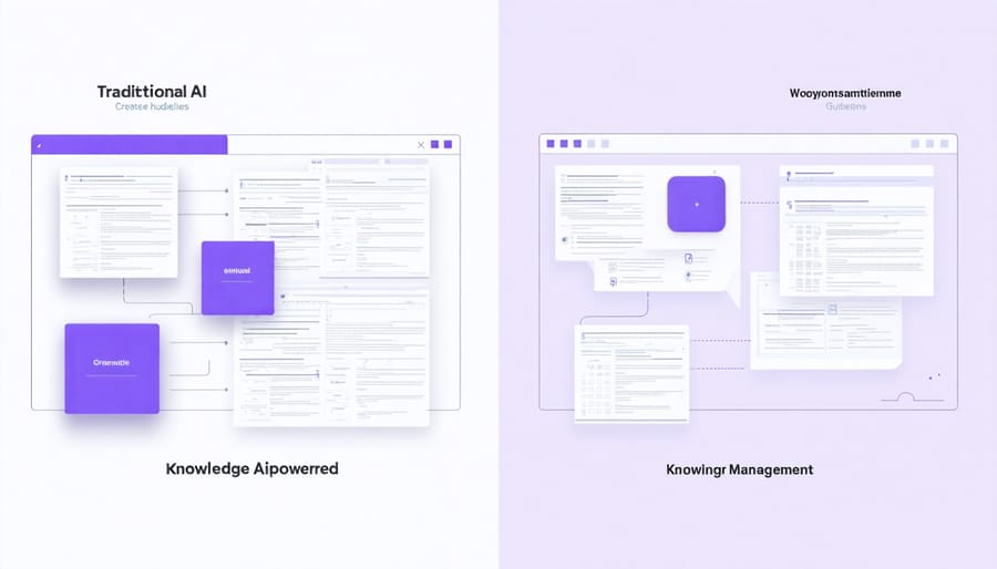 Side-by-side comparison of traditional and AI-enhanced competitor analysis processes