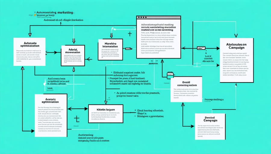 Flowchart showing AI-driven marketing campaign optimization process