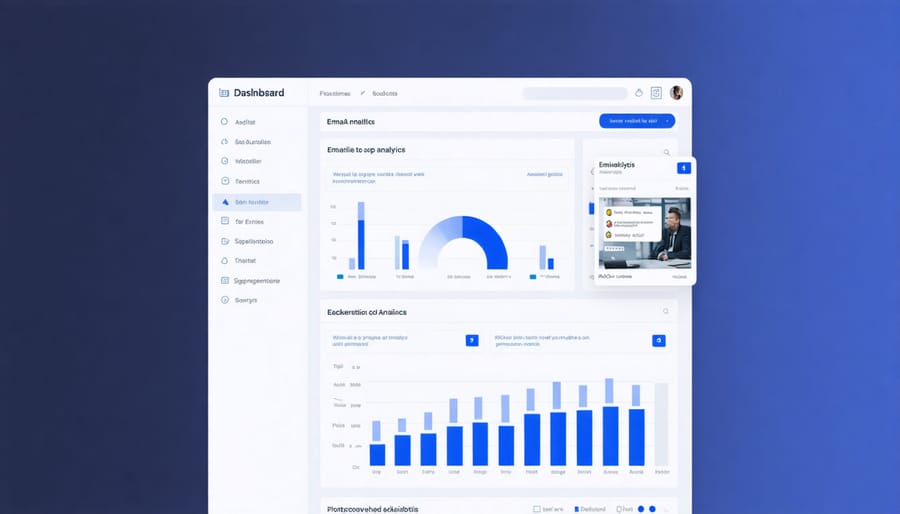 Email marketing dashboard displaying audience segments and engagement metrics