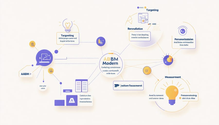 Infographic of core Account-Based Marketing components and their relationships