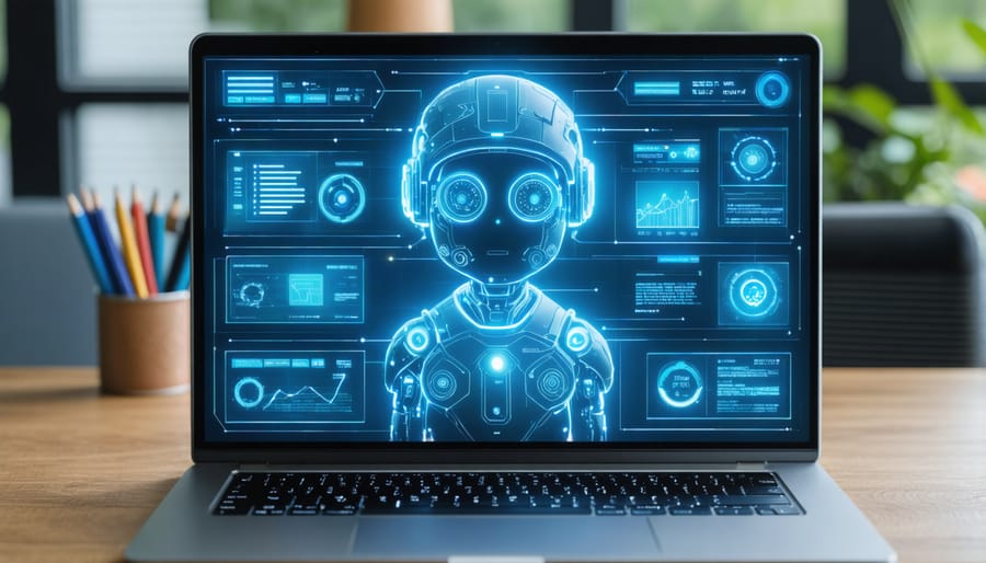 Modern AI chatbot interface demonstrating customer service interaction and lead qualification