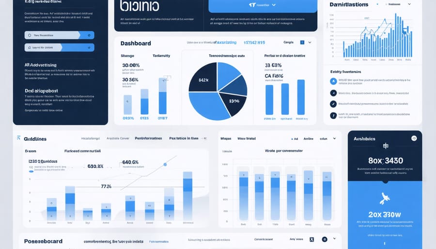 Dashboard displaying key metrics for measuring AR advertising performance