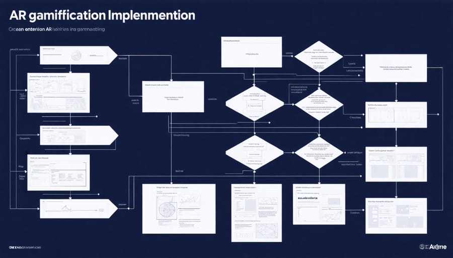Technical implementation flowchart for AR gamification marketing strategy