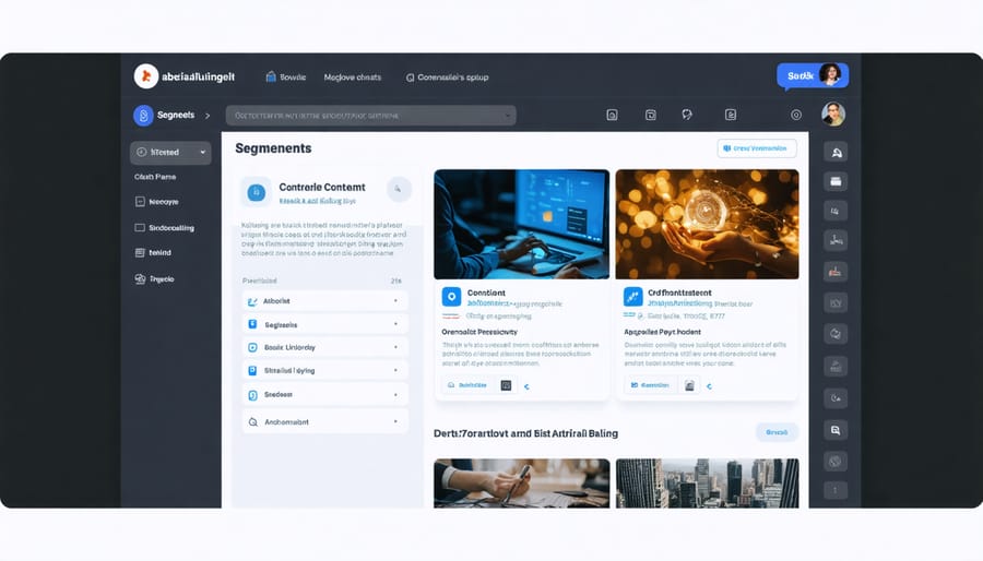 Split-screen demonstration of personalized B2B website content for different user profiles