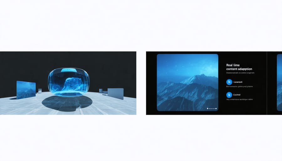 Before and after comparison of personalized VR content based on user behavior