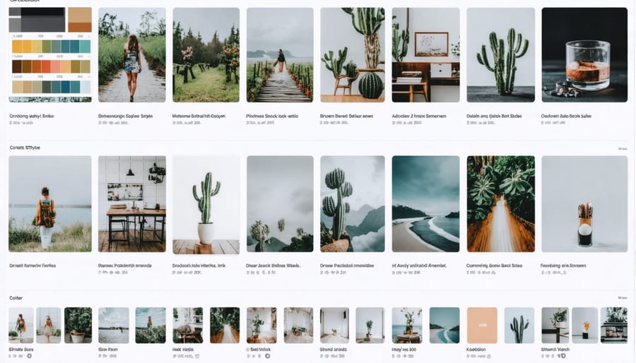 Instagram profile grid demonstrating cohesive visual branding and color schemes