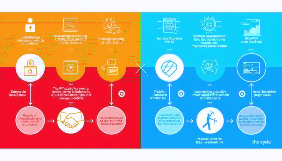 Infographic comparing marketing strategies for each product life cycle stage