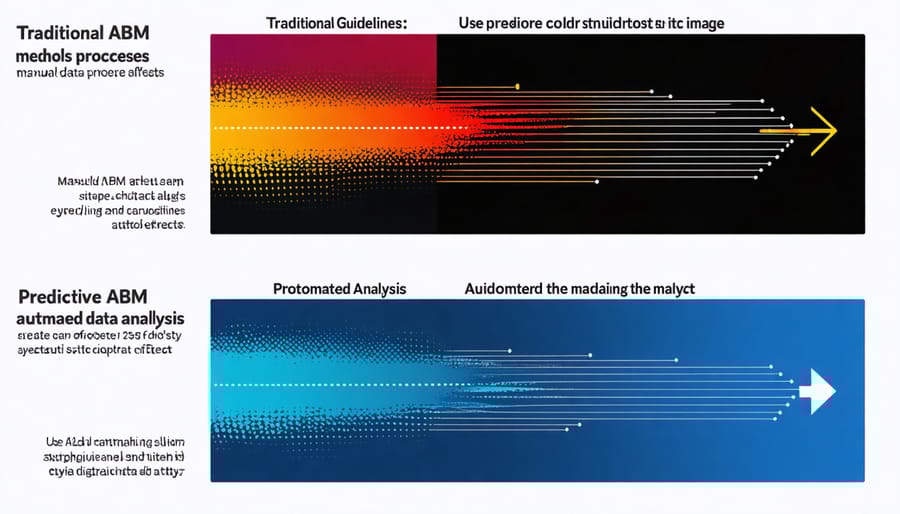 Side-by-side comparison of traditional versus predictive ABM approaches
