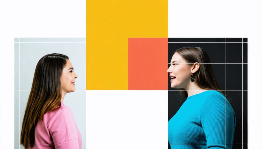 Marketing team collaborating on content strategy around conference table