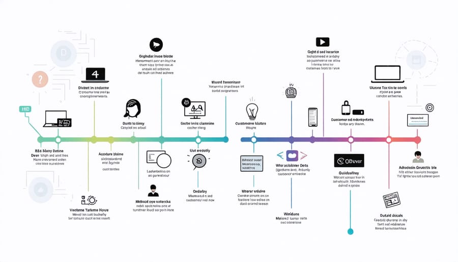 Digital customer journey map showing various online and mobile interaction points