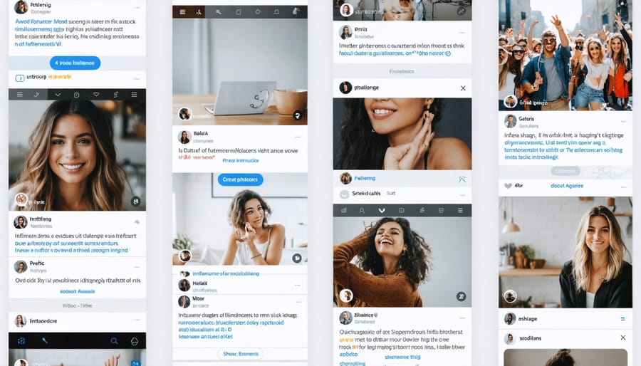 Examples of viral influencer challenges on Instagram, TikTok, and YouTube