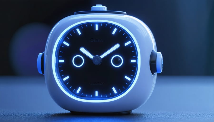 Woman receiving instant chatbot response on smartphone late at night