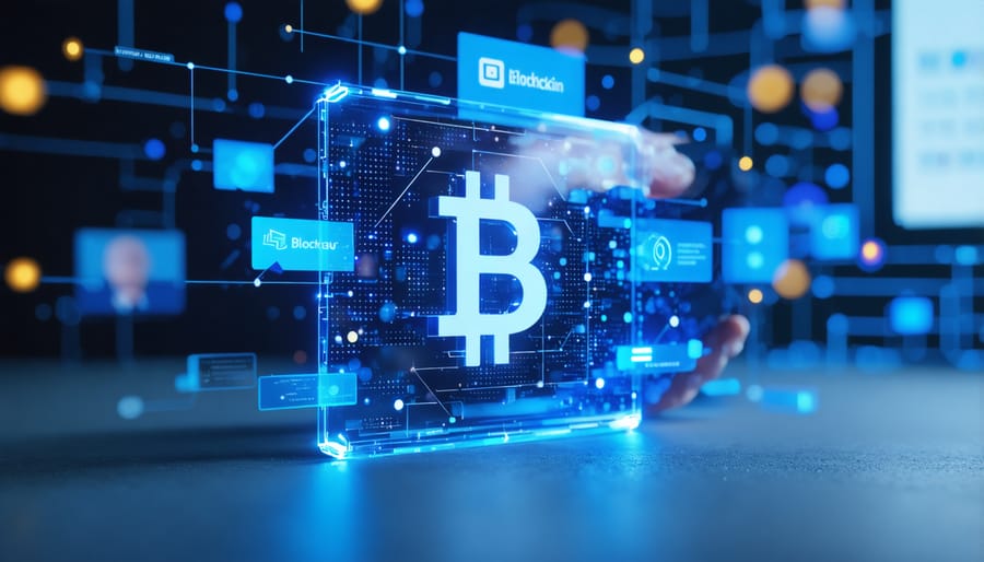 Marketing team collaborating on live video campaign strategy with digital devices in modern office