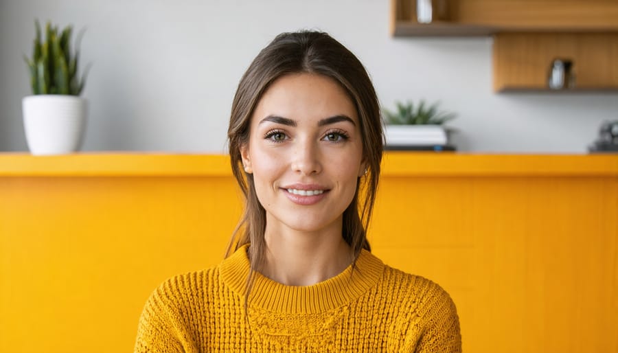 Business team collaborating on omnichannel marketing strategy in modern office