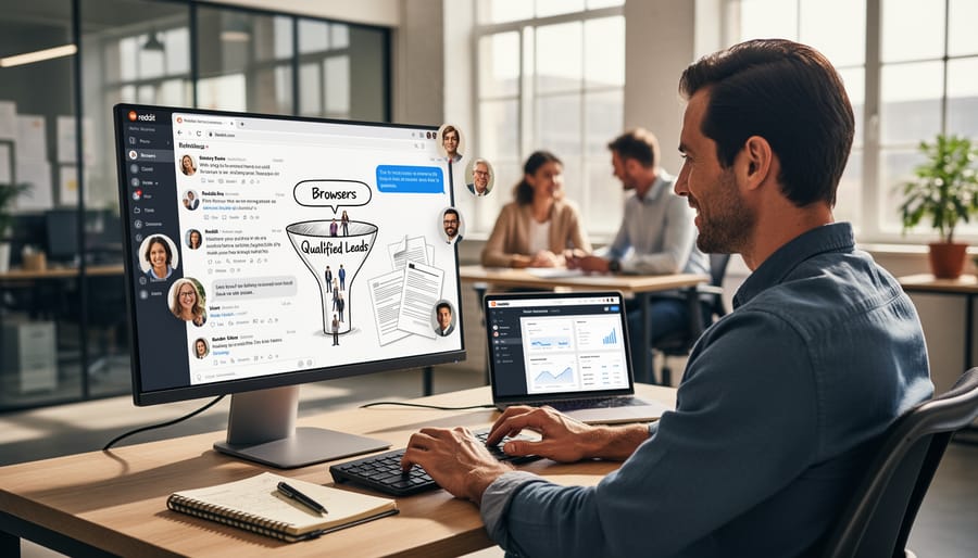 Professional handshake between business people representing successful lead conversion