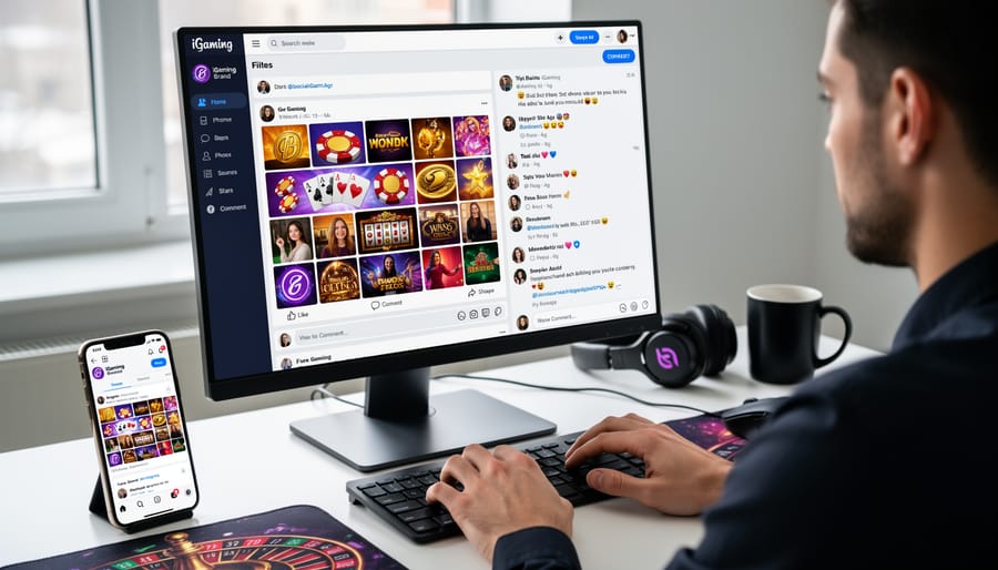 Community of users engaging with social media content on mobile devices