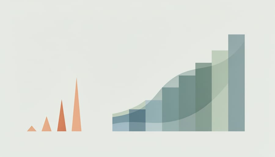 Plant seedlings at different growth stages representing sustainable growth over time