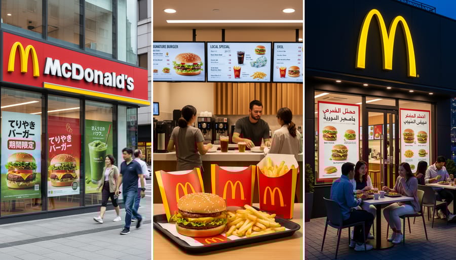 McDonald's restaurant exterior showing localized branding in Asian market