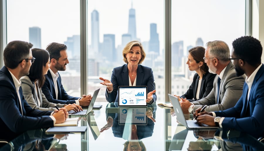 Industry expert presenting to engaged professional audience at business conference