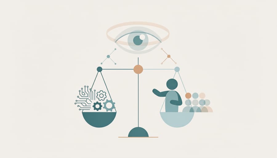 Human hand and robotic hand reaching toward each other representing ethical AI collaboration