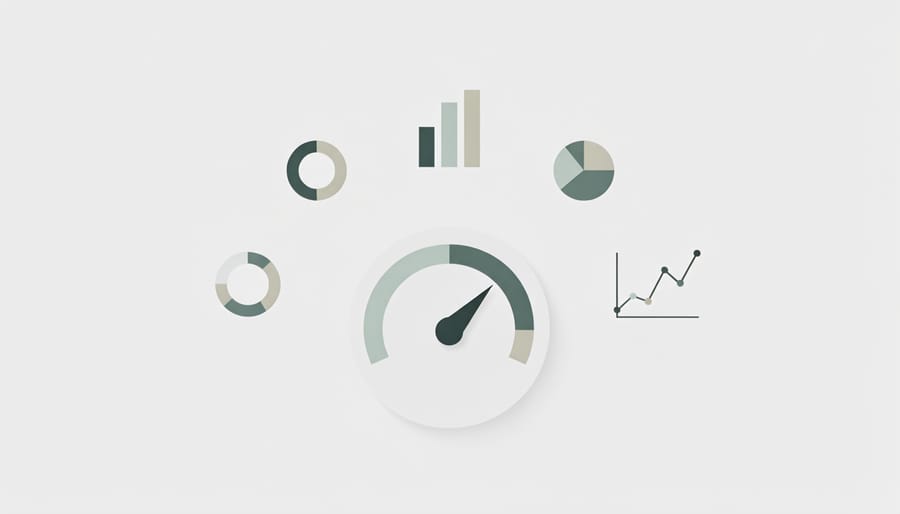 Close-up of precision gauge representing measurement and scoring systems