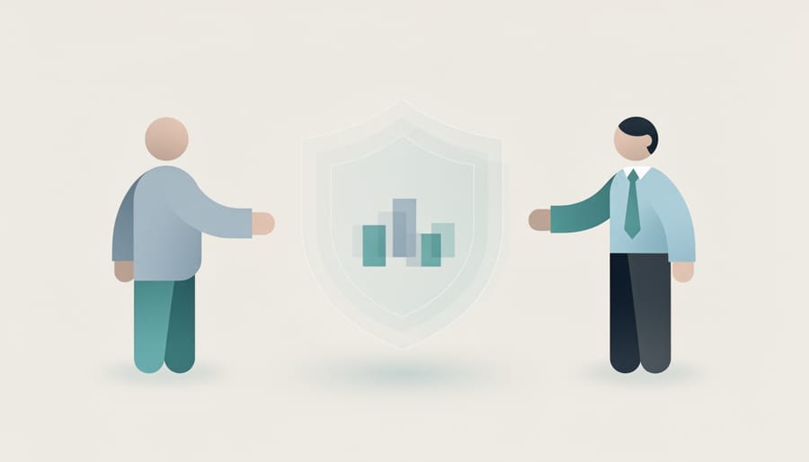 Business professionals shaking hands representing trust in privacy-respecting marketing practices