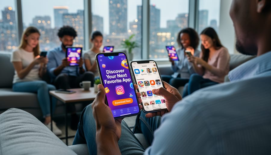 Smartphone showing popular social media advertising platforms