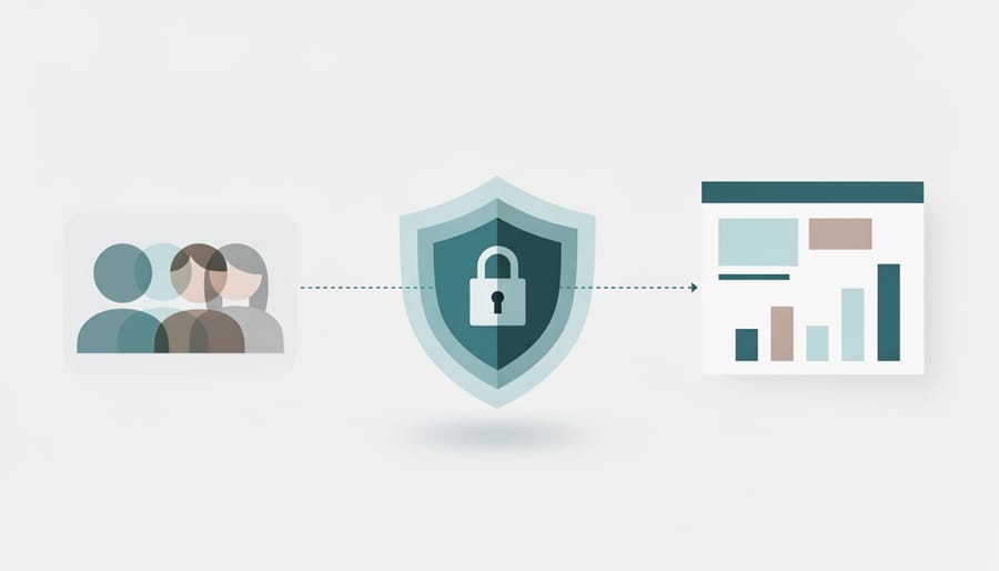 Padlock symbolizing data security on digital technology background