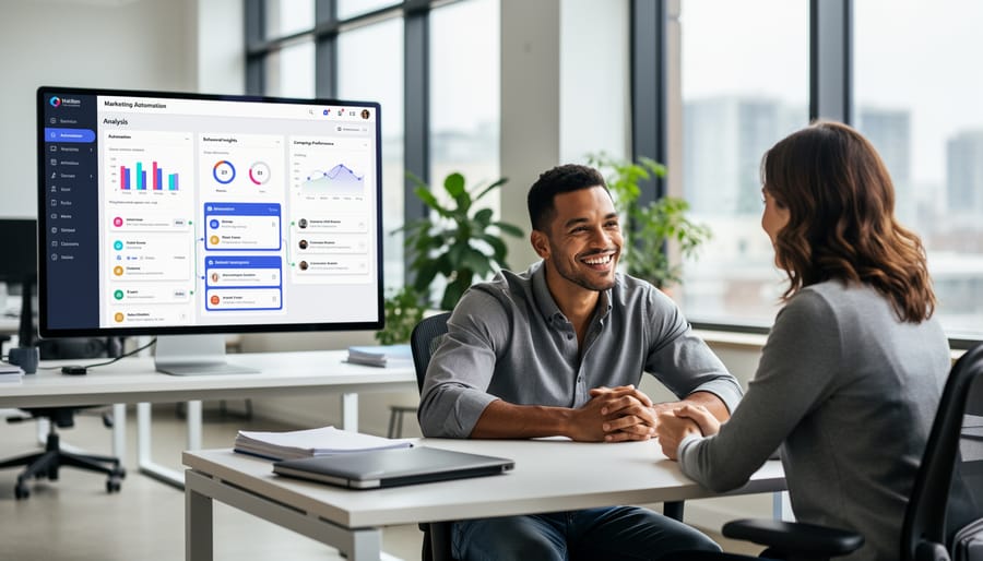 Professional business handshake representing genuine client relationships and personal connection