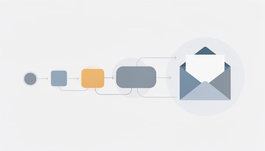Stepping stones connected by rippling water representing multiple touchpoints in customer journey